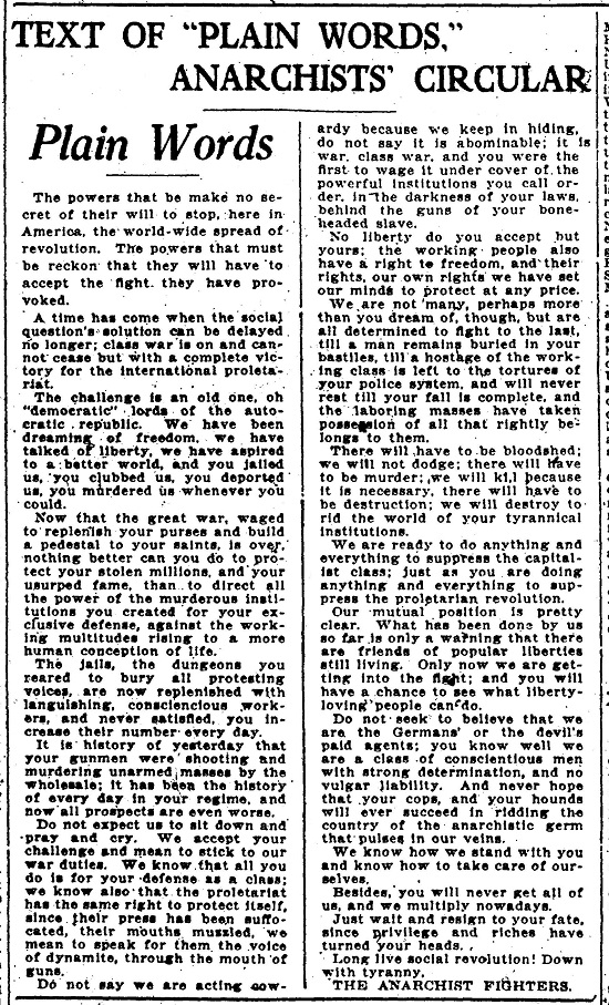 Evening Star 6-3-1919 page 3 Plain Words text.jpg