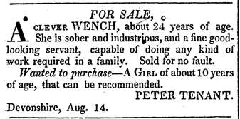 From the Bermuda Gazette (21 August 1819)