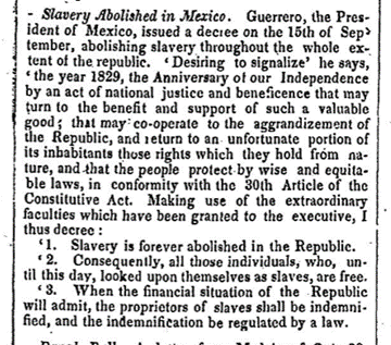 Christian Register. December 12, 1829. From Hispanic Life in America.