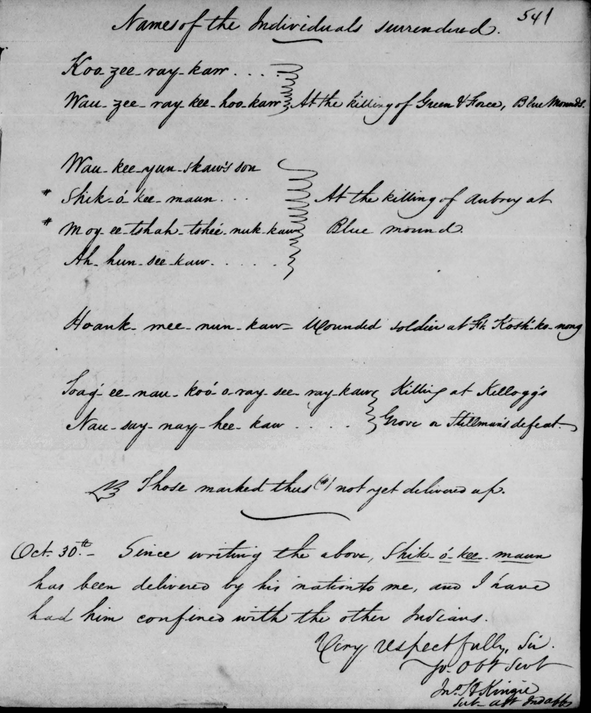 Letter from John J. Kinzie to George B. Porter, Oct. 28, 1832, p. 3