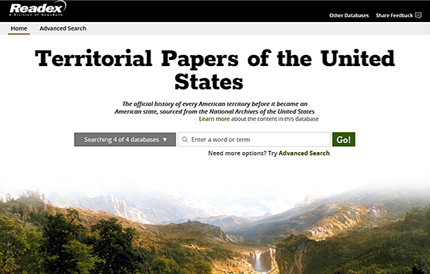Territorial Papers Interface