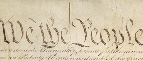 image of the U.S. Constitution, "We the People"