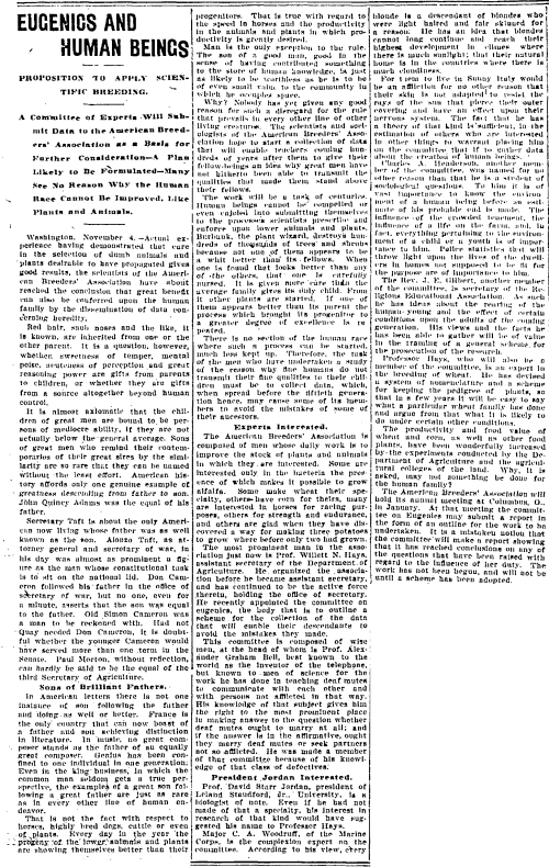Baltimore American. November 5, 1906. From Early American Newspapers, 1690-1922
