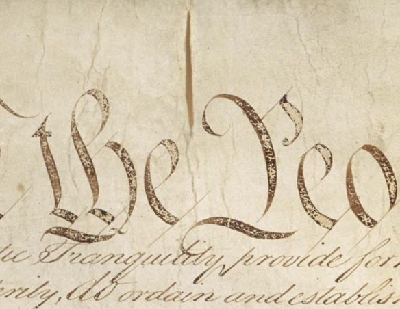 image of the U.S. Constitution, "We the People"